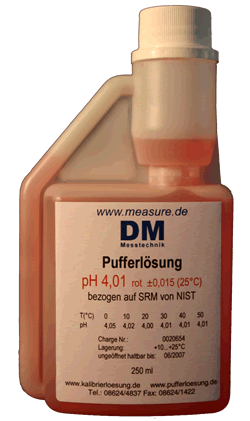 Pufferloesung pH 4 in WTW Dosierflasche